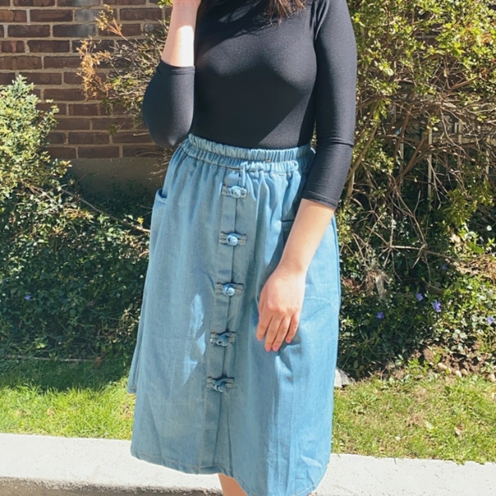 Denim A-Line Skirt